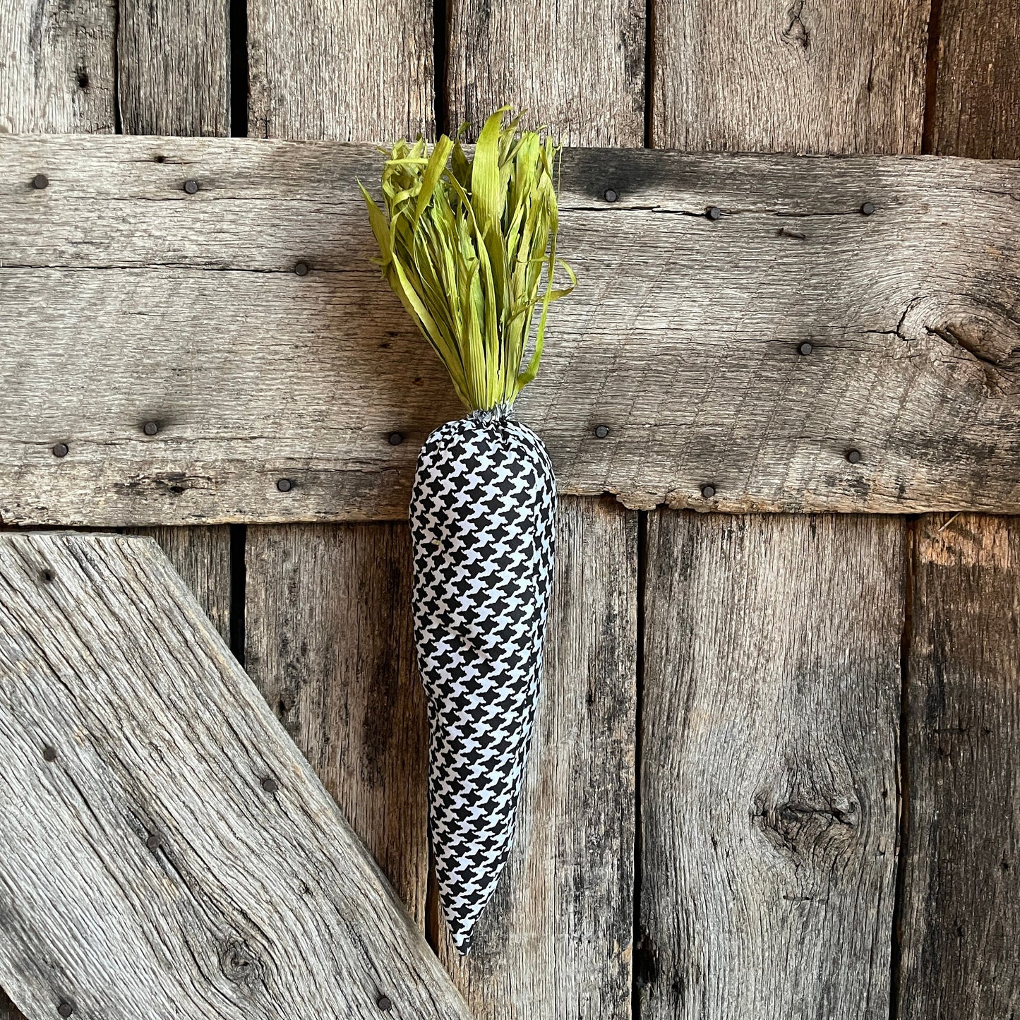 Houndstooth Carrot, Easter Decor, Easter Carrot