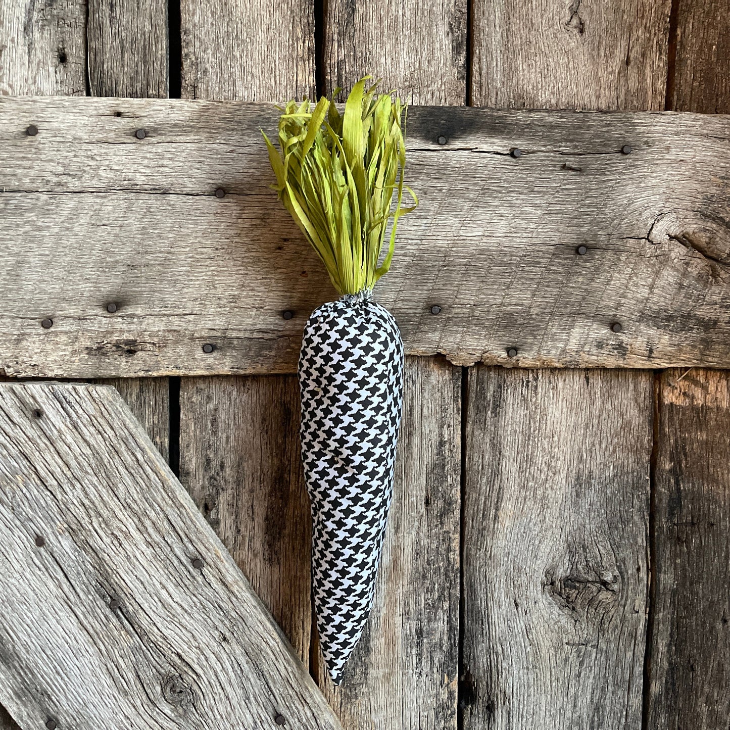 Houndstooth Carrot, Easter Decor, Easter Carrot