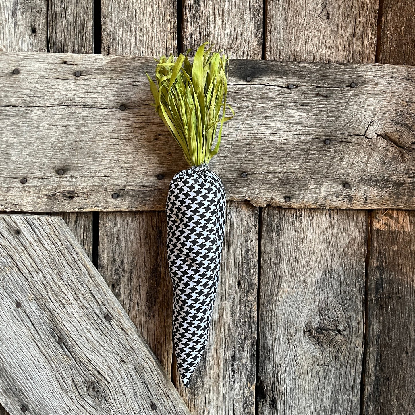 Houndstooth Carrot, Easter Decor, Easter Carrot
