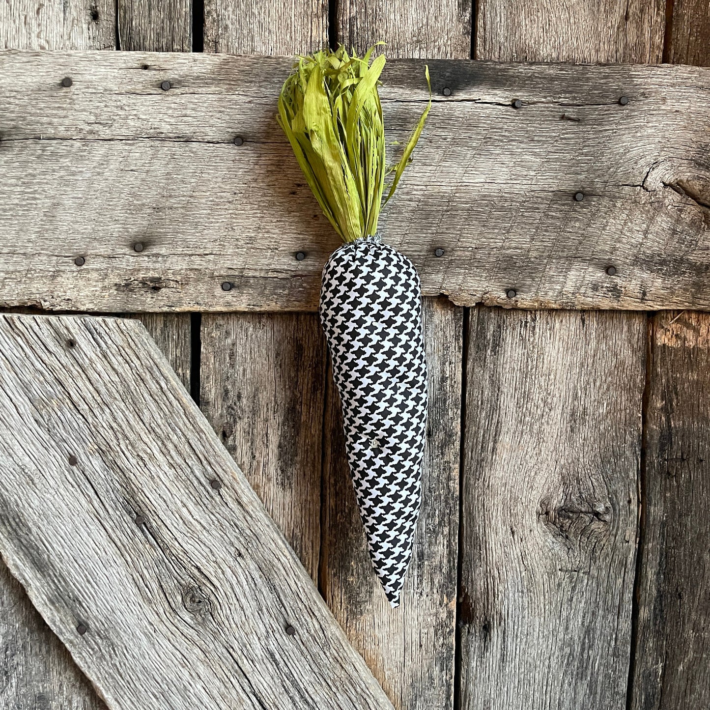 Houndstooth Carrot, Easter Decor, Easter Carrot