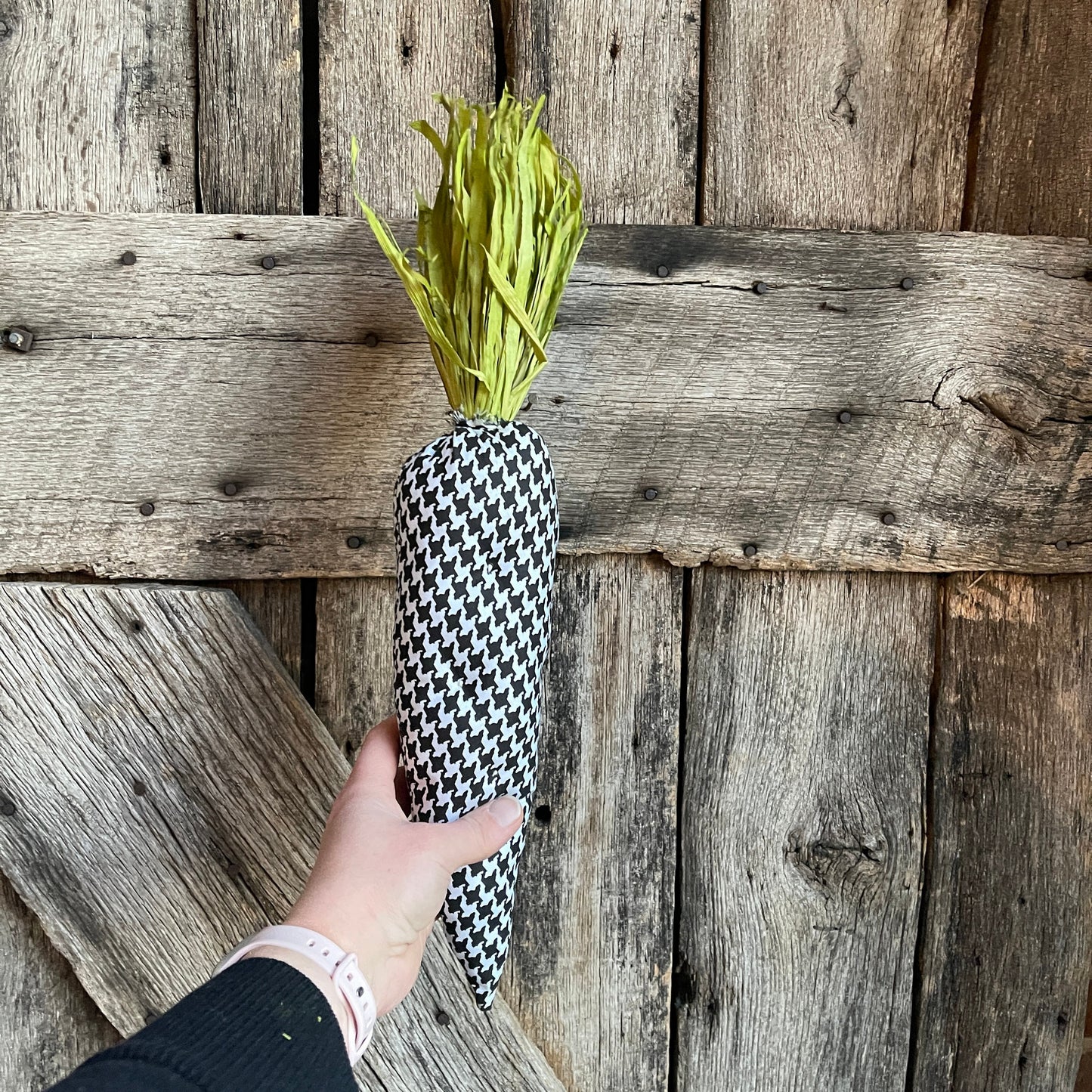 Houndstooth Carrot, Easter Decor, Easter Carrot