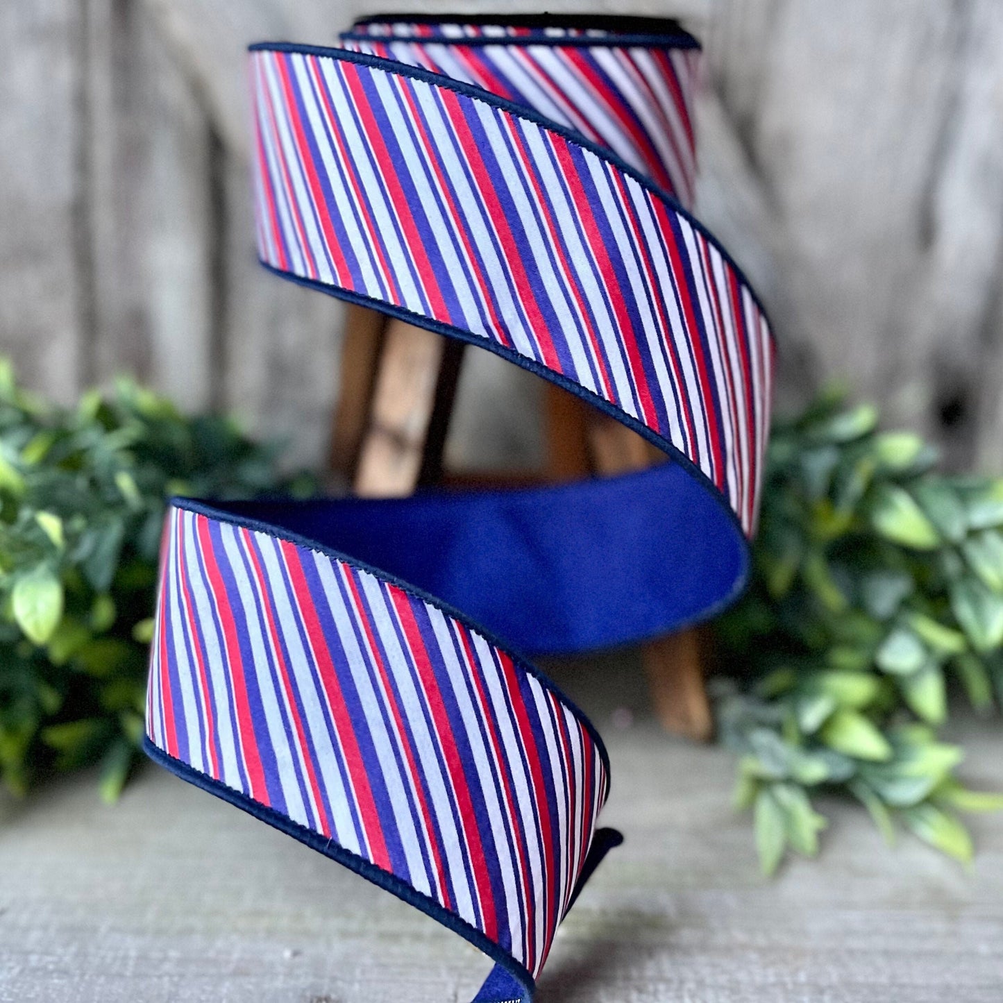 2.5" All American Patriotic Ribbon by Farrisilk, Patriotic Wired Ribbon, American Ribbon, 4th of July ribbon, Americana Decor, Wired Ribbon