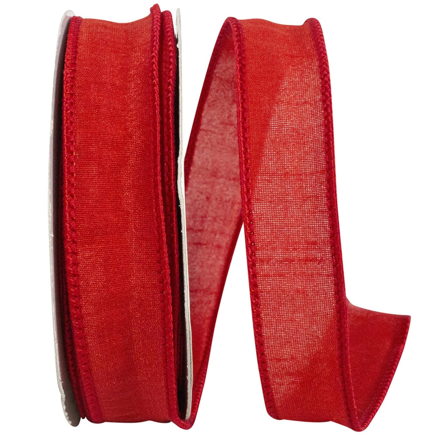 7/8" Wired Ribbon, Dupioni Ribbon, Narrow Ribbon, Wreath Supply, Hot Pink, Red, Yellow, Orange, Blue, Black, Purple, Moss, Wired Ribbon