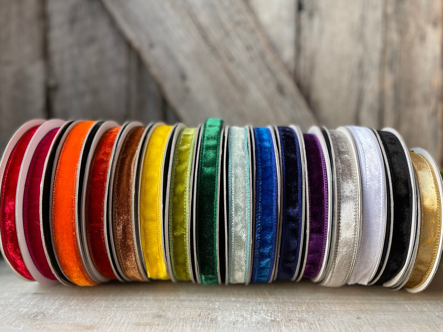 Farrisilk 3/4" Velvet Ribbon, Farrisilk Velvet Luster RIbbon, .75" Velvet Ribbon