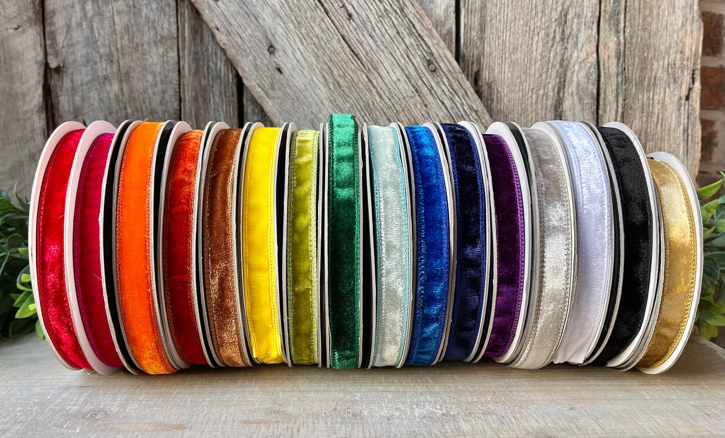 Farrisilk 3/4" Velvet Ribbon, Farrisilk Velvet Luster RIbbon, .75" Velvet Ribbon