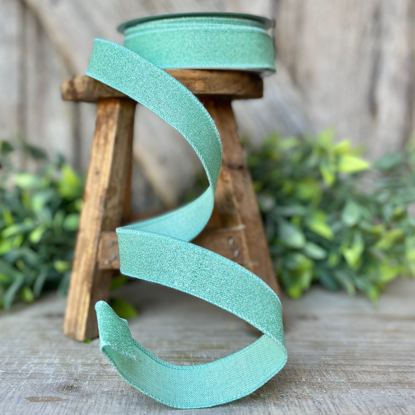 Aqua Teal Shimmer Ribbon , 7/8" x 10 Yards, Sparkle & Elegance for Crafts