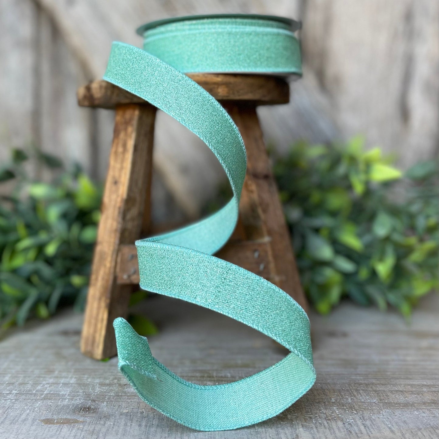 Aqua Teal Shimmer Ribbon , 7/8" x 10 Yards, Sparkle & Elegance for Crafts