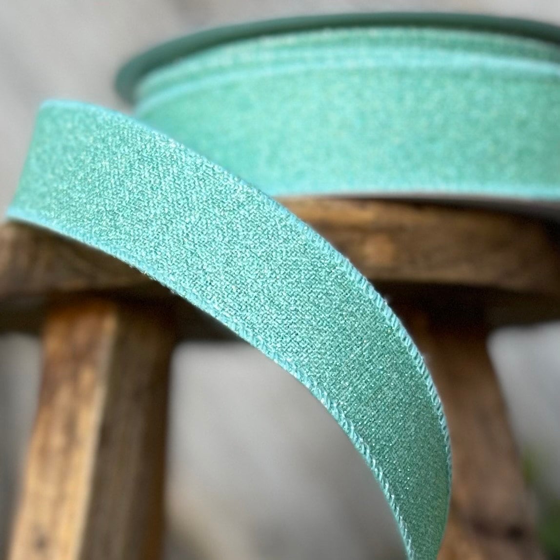 Aqua Teal Shimmer Ribbon , 7/8" x 10 Yards, Sparkle & Elegance for Crafts