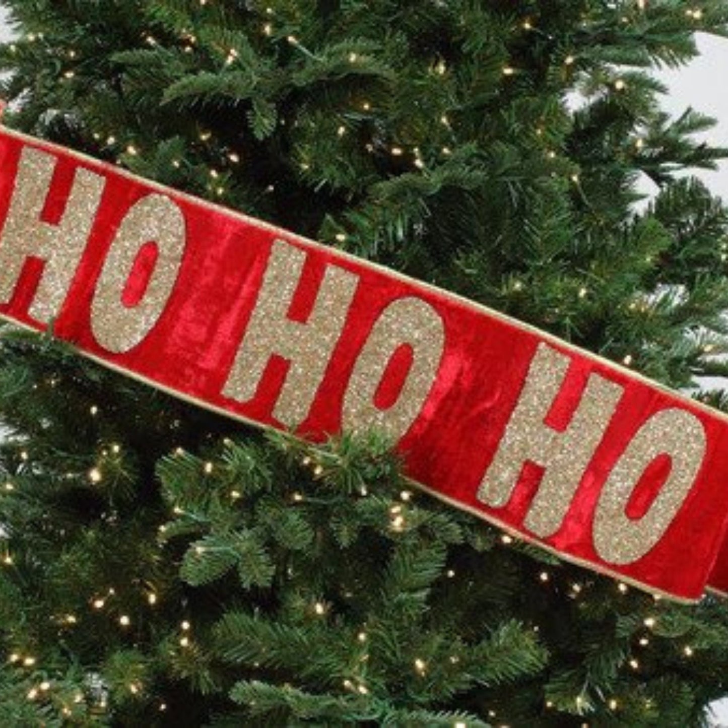 Ho Ho Ho Banner, Christmas Tree Banner
