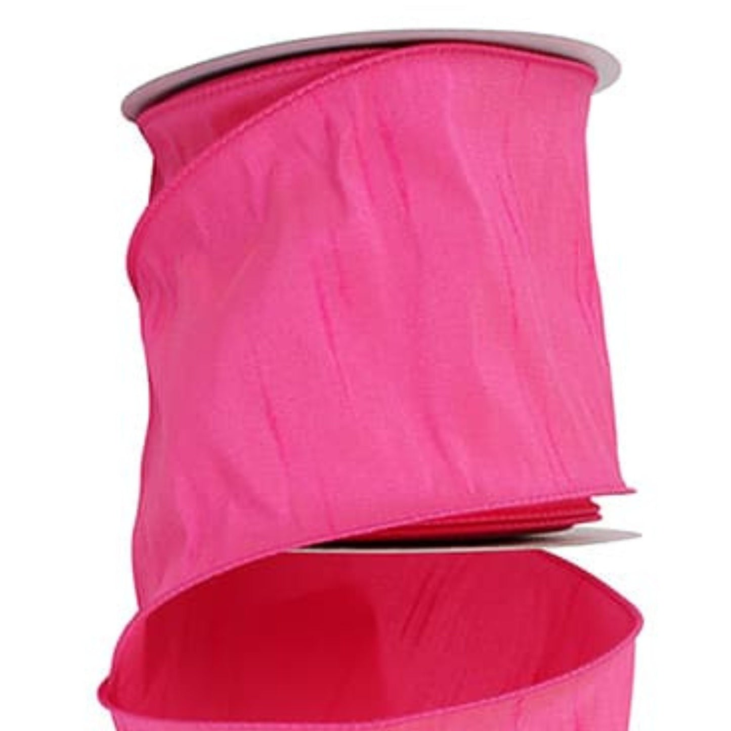 4" Hot Pink Ribbon, Wired Ribbon