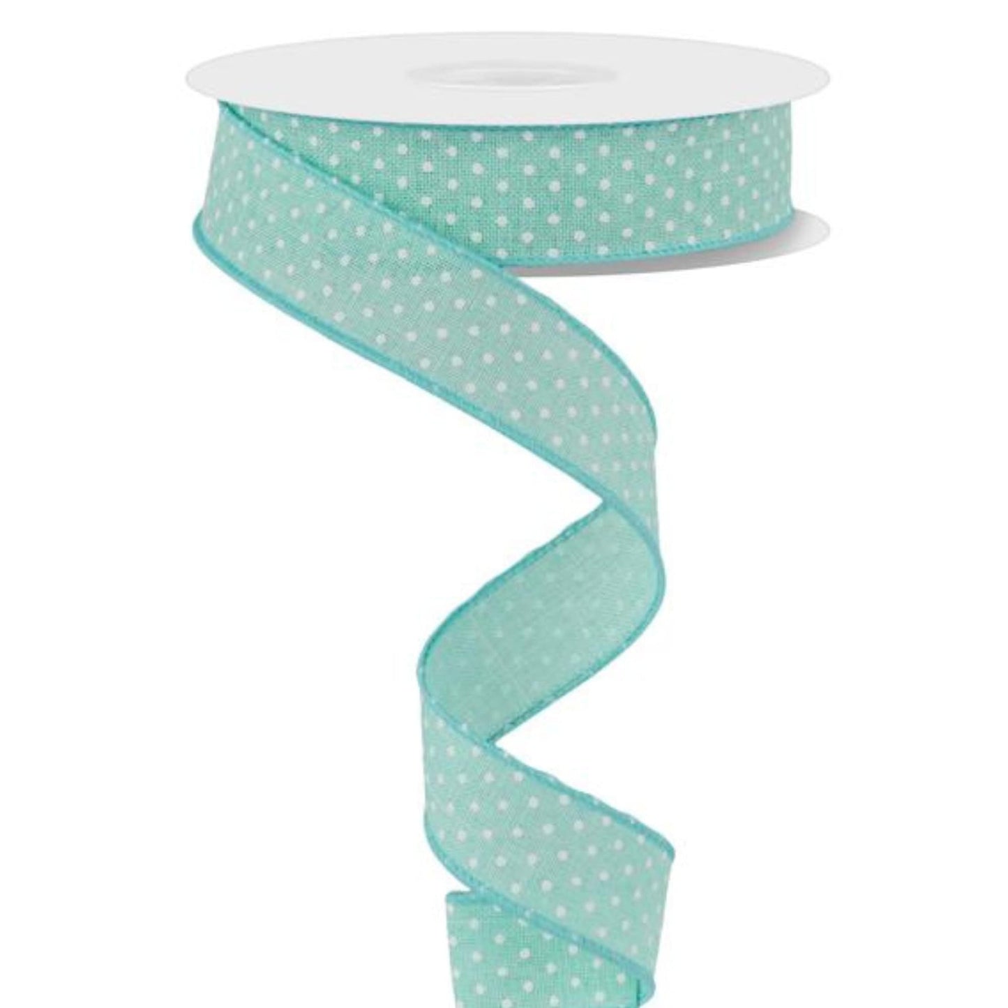 7/8" Mint Green Swiss Dots Ribbon, Mint Swiss Dots Ribbon