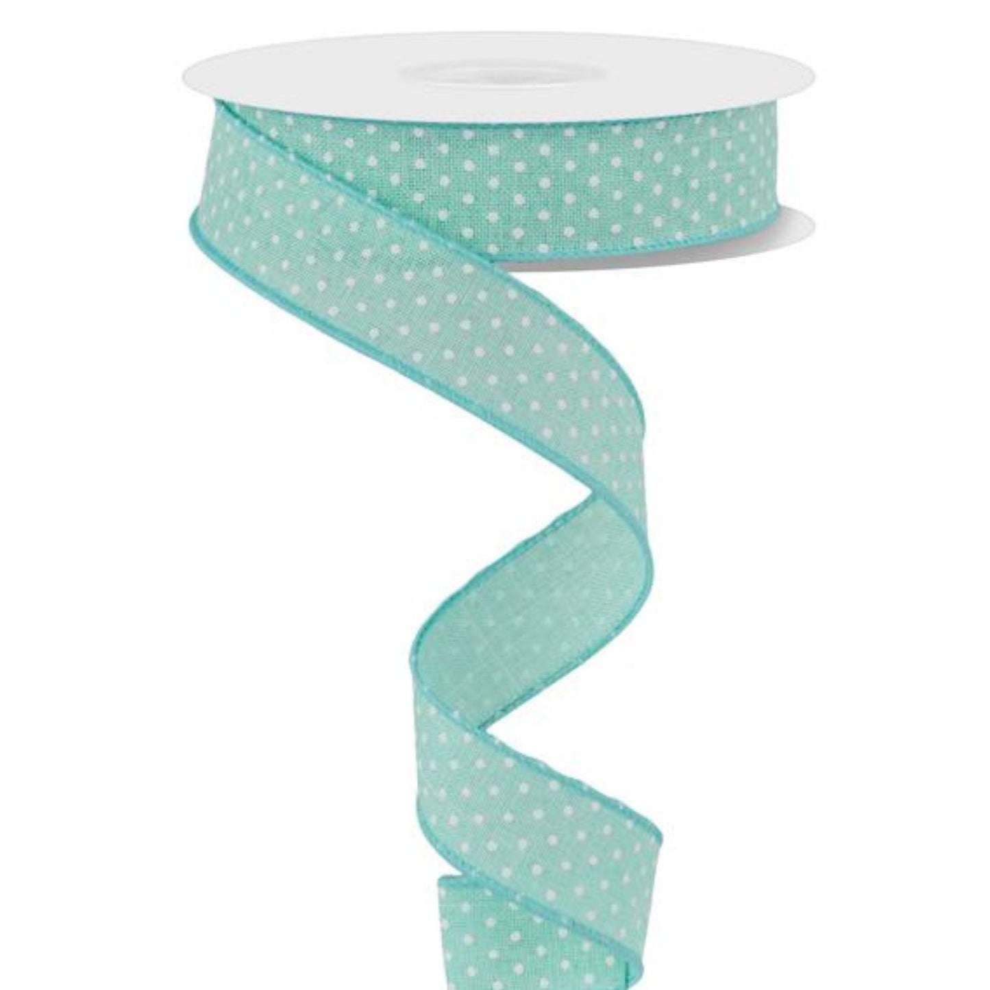 7/8" Mint Green Swiss Dots Ribbon, Mint Swiss Dots Ribbon