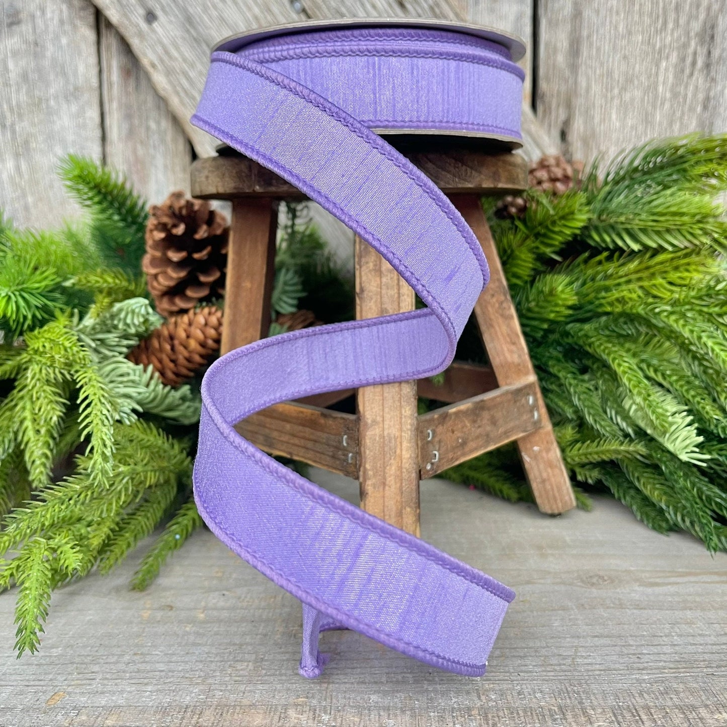 1” Lavender Dupion Ribbon, Farrisilk ribbon