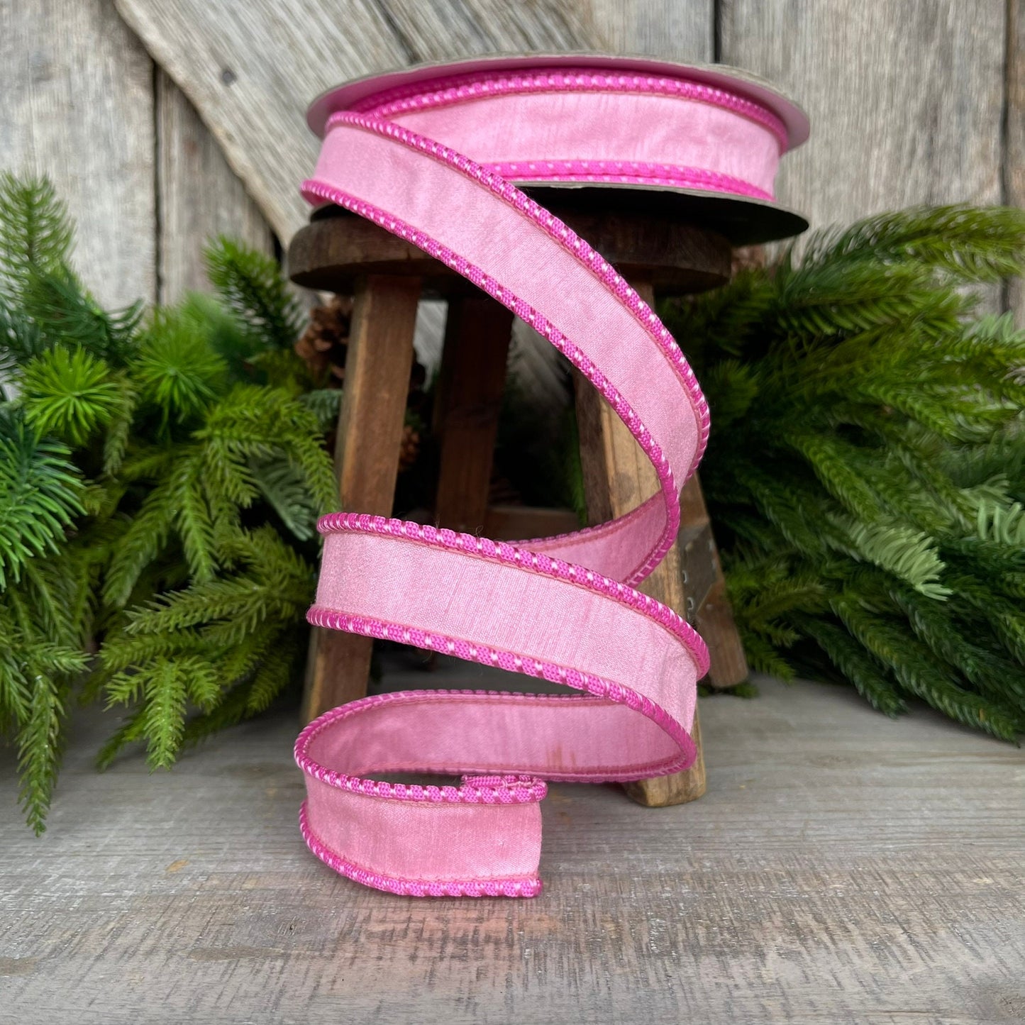 1" Pink Sherbert Cord Ribbon, Farrisilk Ribbon, Pink Ribbon