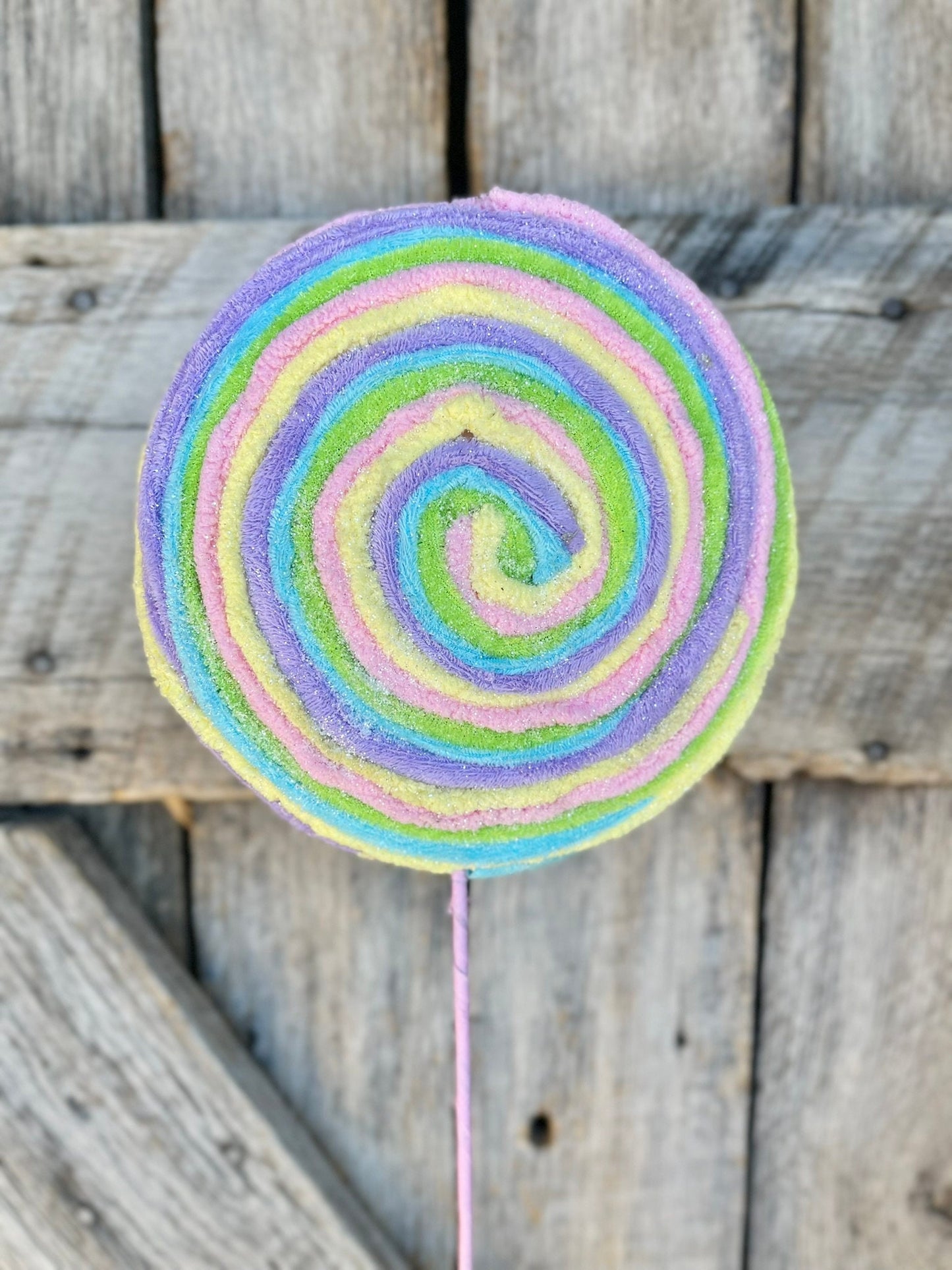 20" Christmas Lollipop, Pastel Swirl Lollipop, Candy Theme Decor