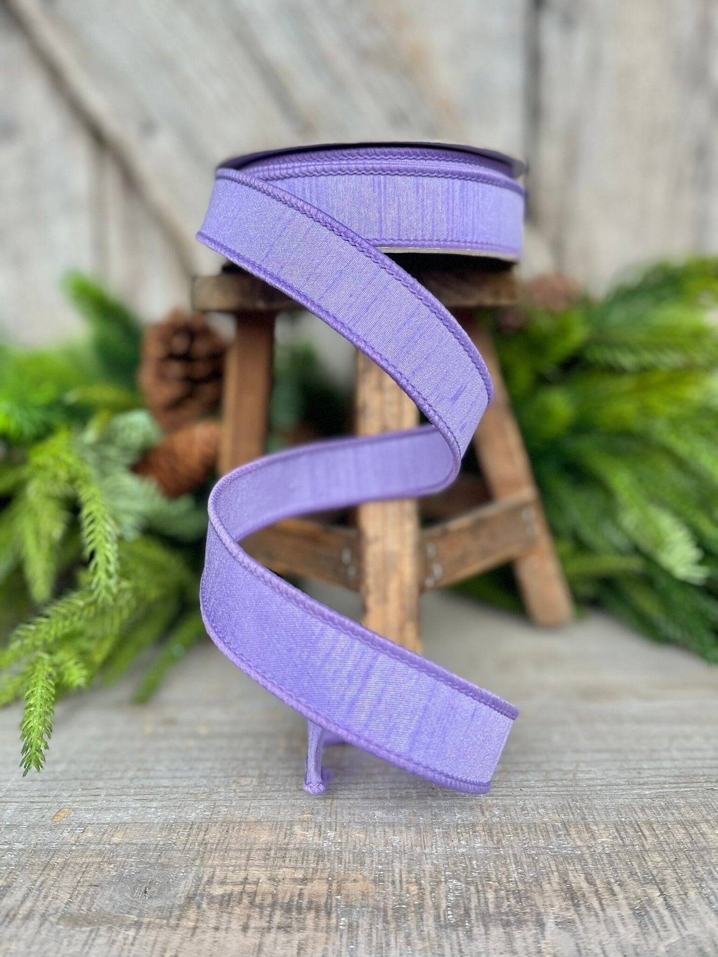 1” Lavender Dupion Ribbon, Farrisilk ribbon