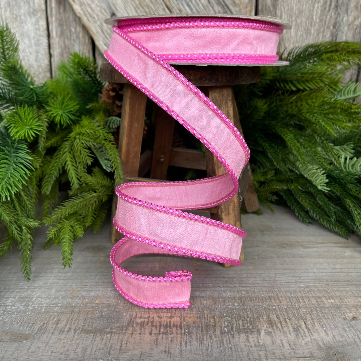 1" Pink Sherbert Cord Ribbon, Farrisilk Ribbon, Pink Ribbon