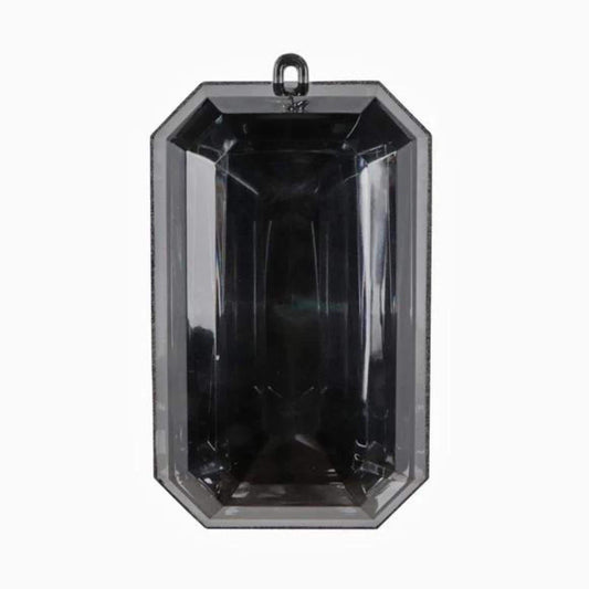 Black 8" Jewel Ornament, Rectangle Jewel Ornament, Emerald Rectangle Jewel