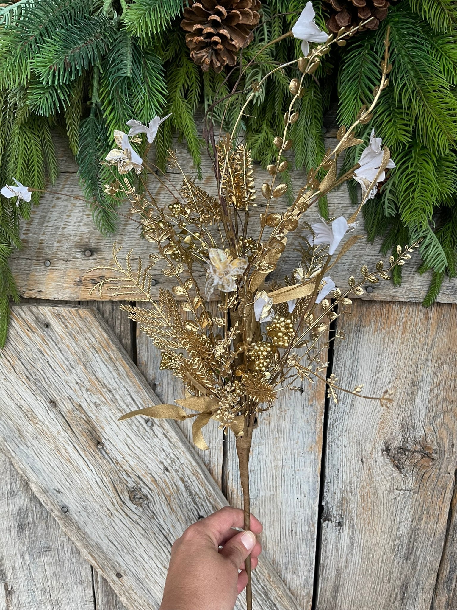 24" Gold Christmas Bush, Christmas 60919, Gold Filler Bush