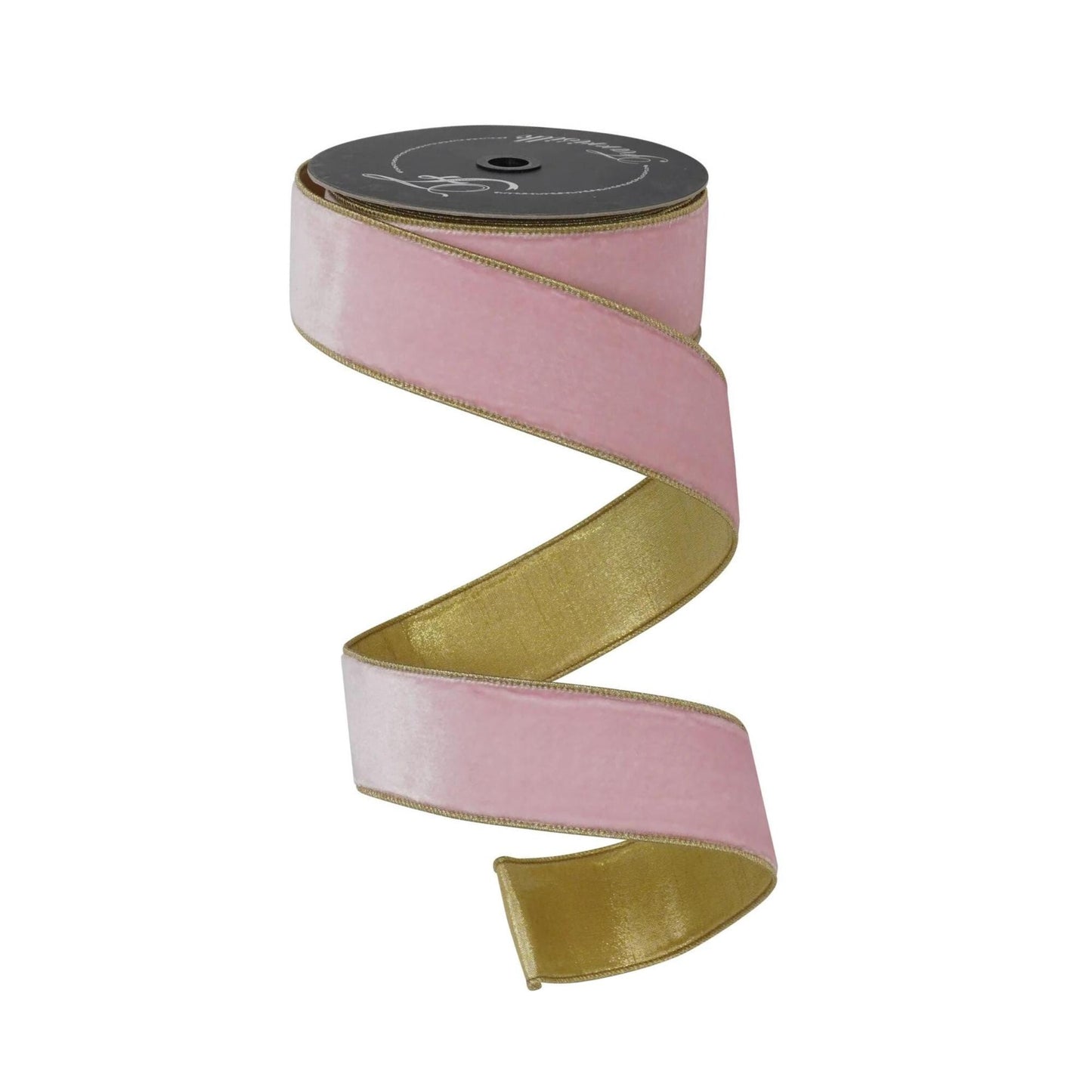 2.5" Baby Pink Flashy Velvet Ribbon, Farrisilk Velvet