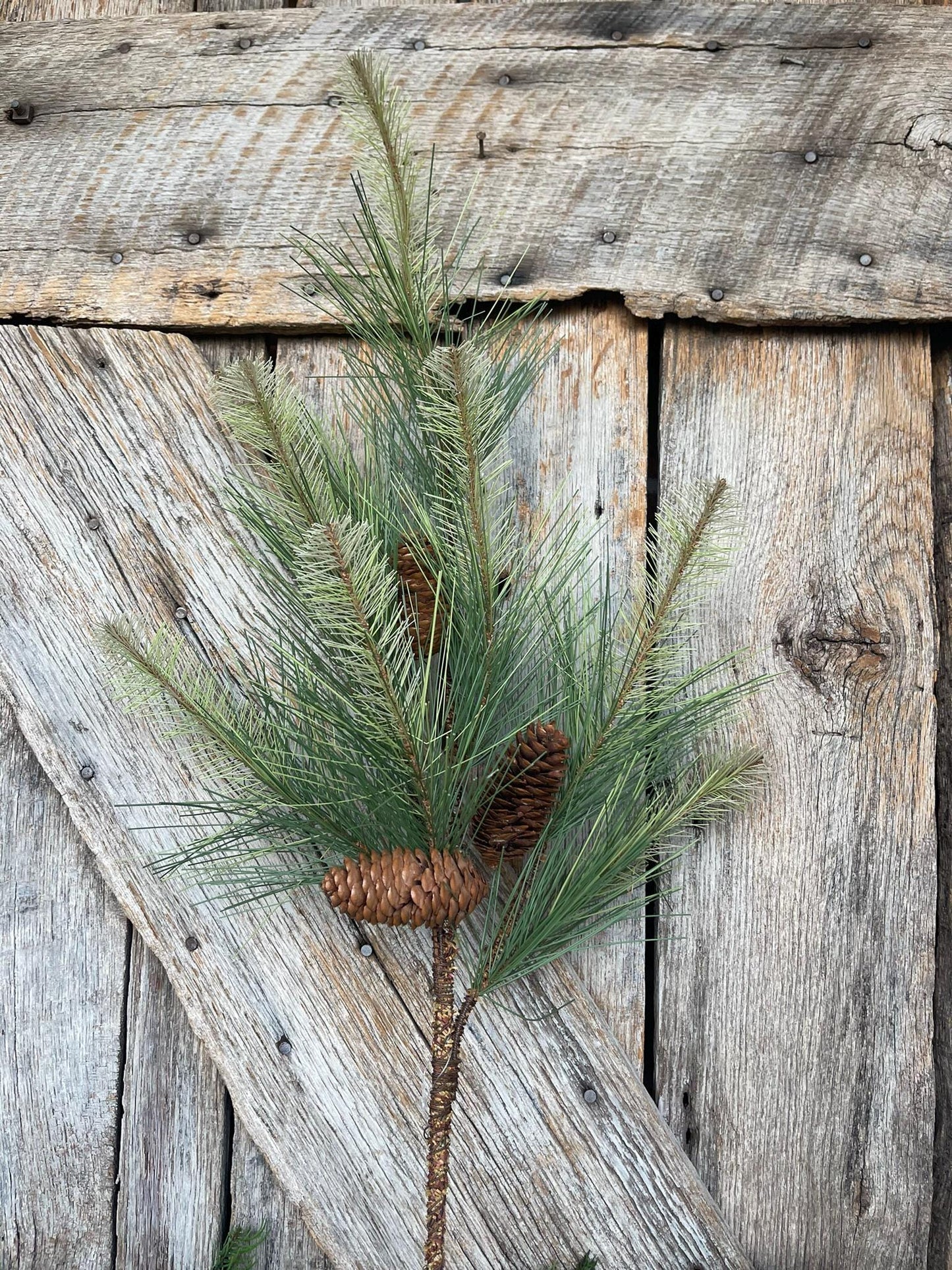 33" Long Needle Pine spray, pine cone spray, Christmas greenery