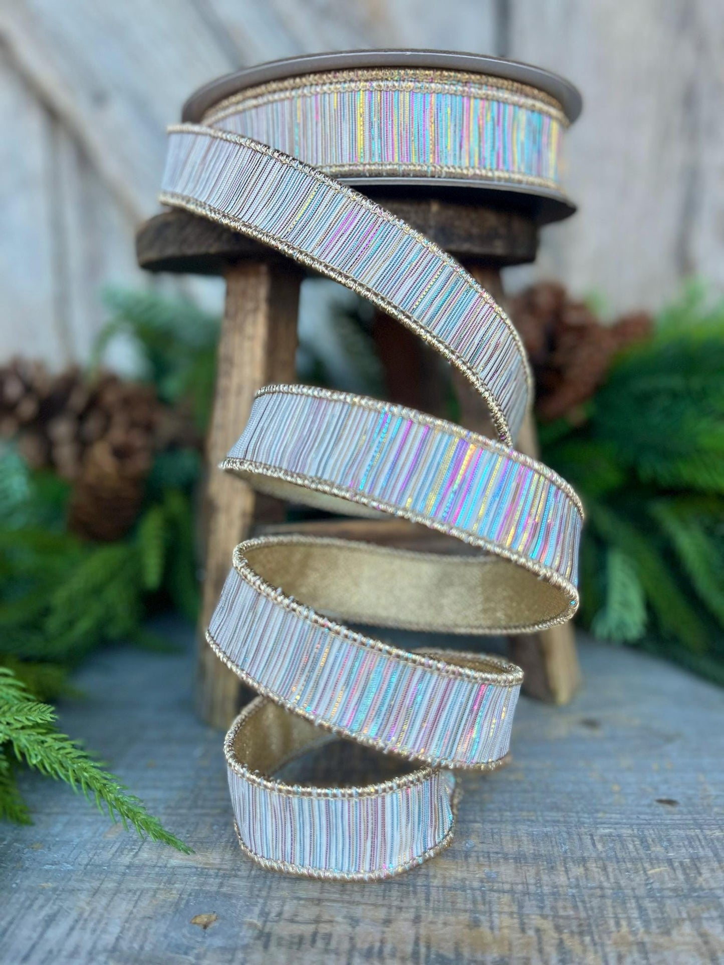 1" Tinsel Ribbon, Farrisilk Ribbon