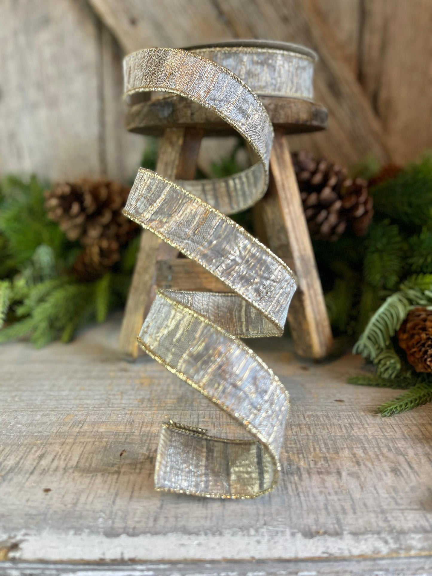 1" Pewter RIbbon, Farrisilk Ribbon