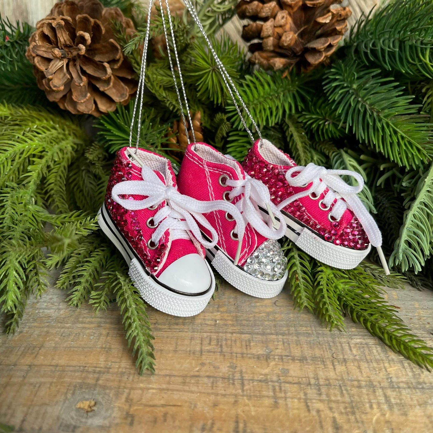 3" Pink Sneakers Ornament Set, Pink Ornaments, Christmas Ornaments Gifts
