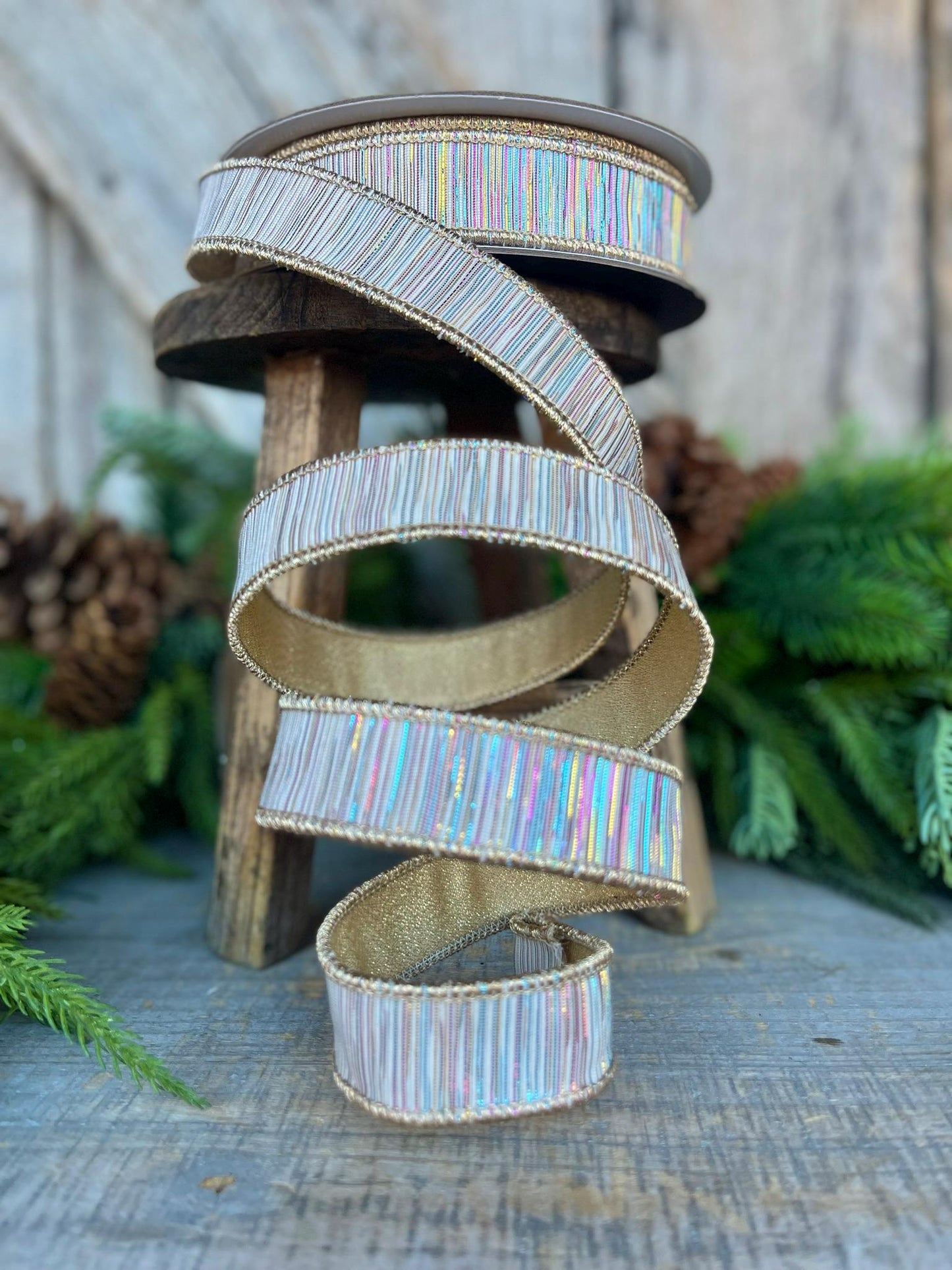 1" Tinsel Ribbon, Farrisilk Ribbon