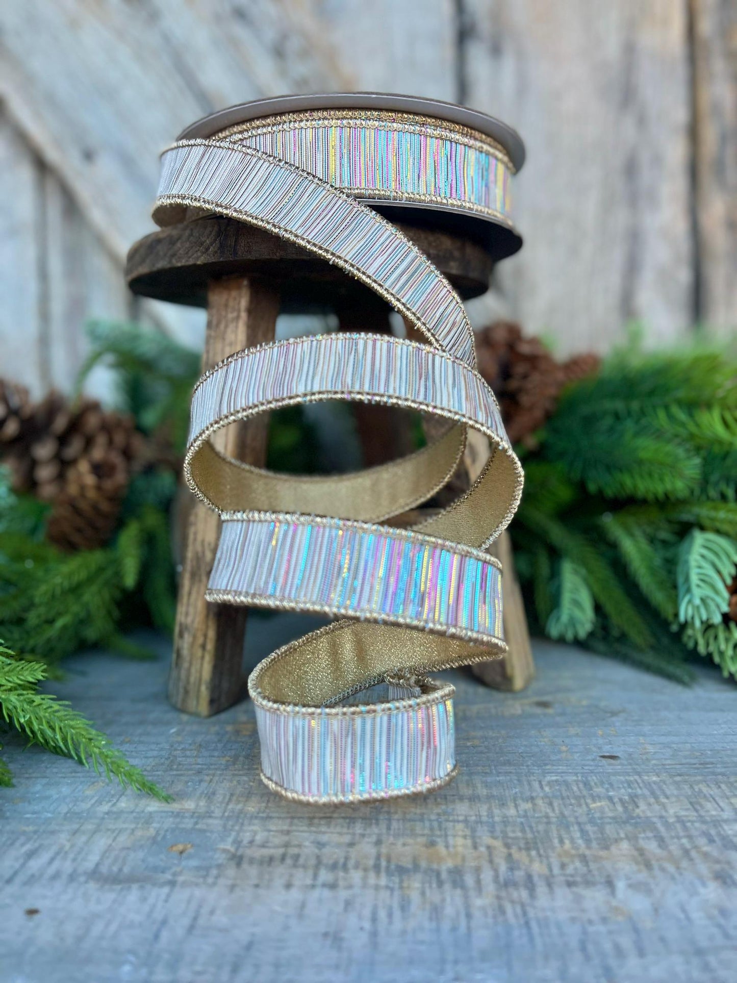 1" Tinsel Ribbon, Farrisilk Ribbon
