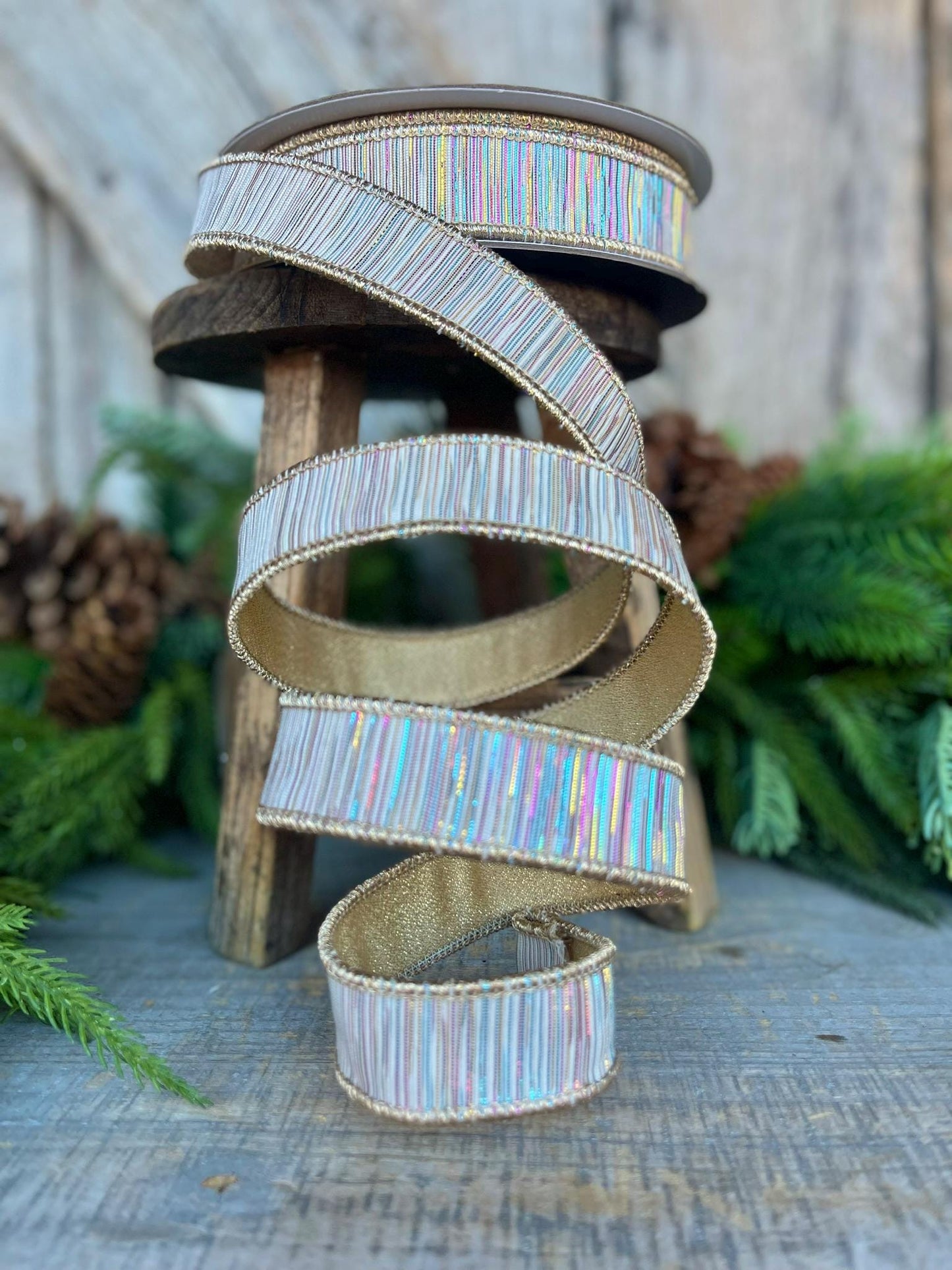 1" Tinsel Ribbon, Farrisilk Ribbon
