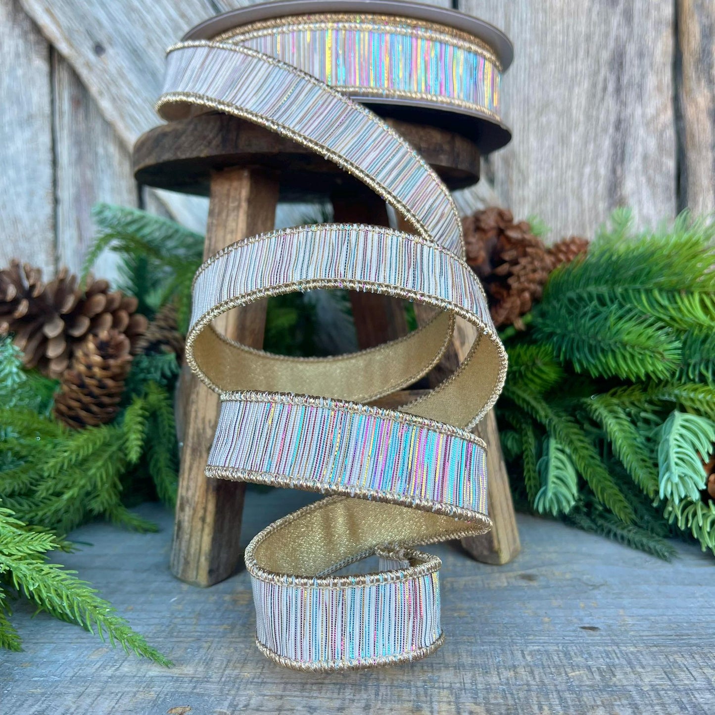 1" Tinsel Ribbon, Farrisilk Ribbon