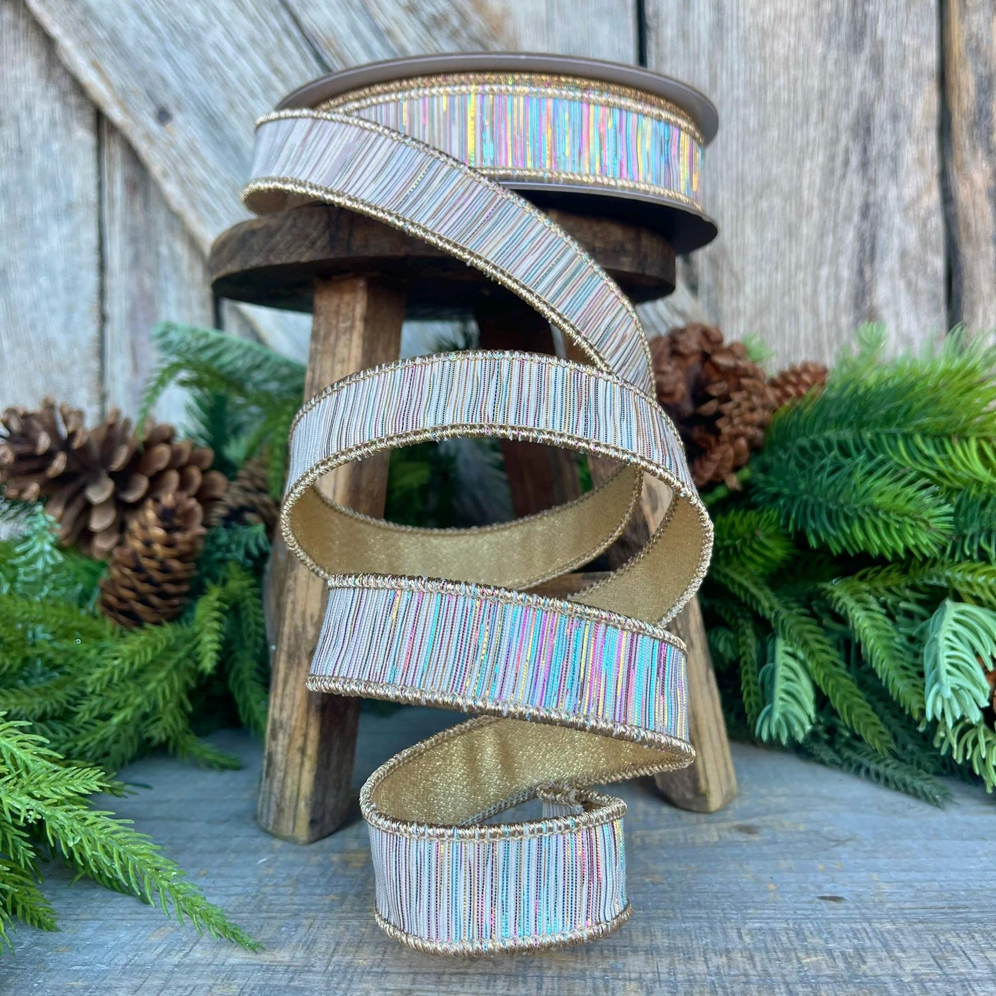 1" Tinsel Ribbon, Farrisilk Ribbon