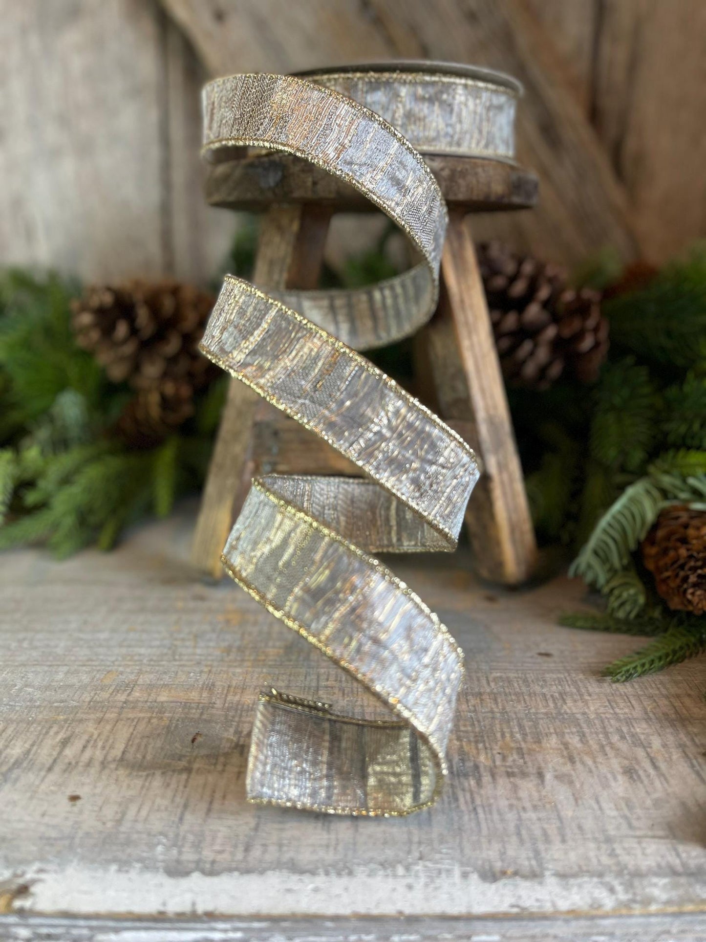 1" Pewter RIbbon, Farrisilk Ribbon