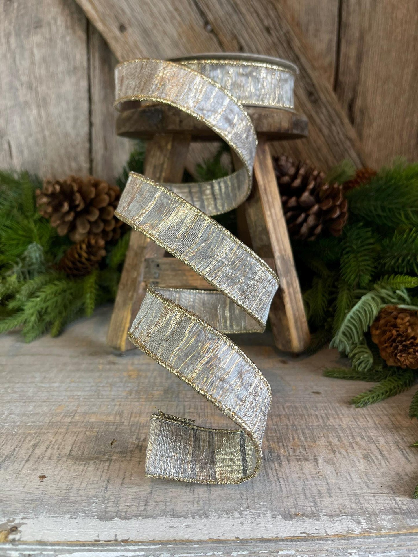 1" Pewter RIbbon, Farrisilk Ribbon