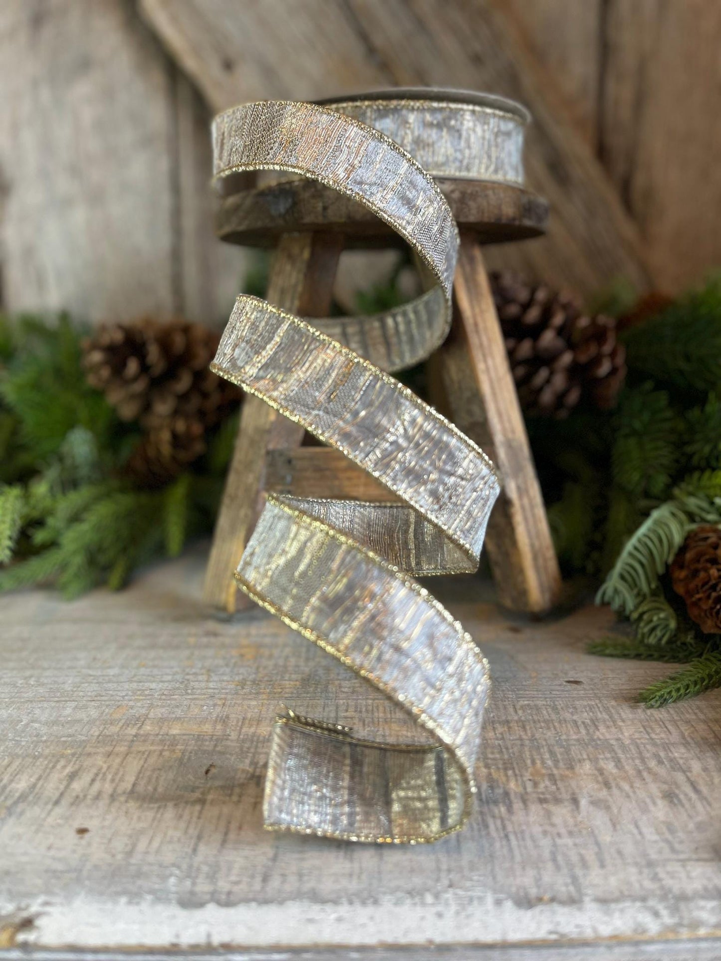 1" Pewter RIbbon, Farrisilk Ribbon