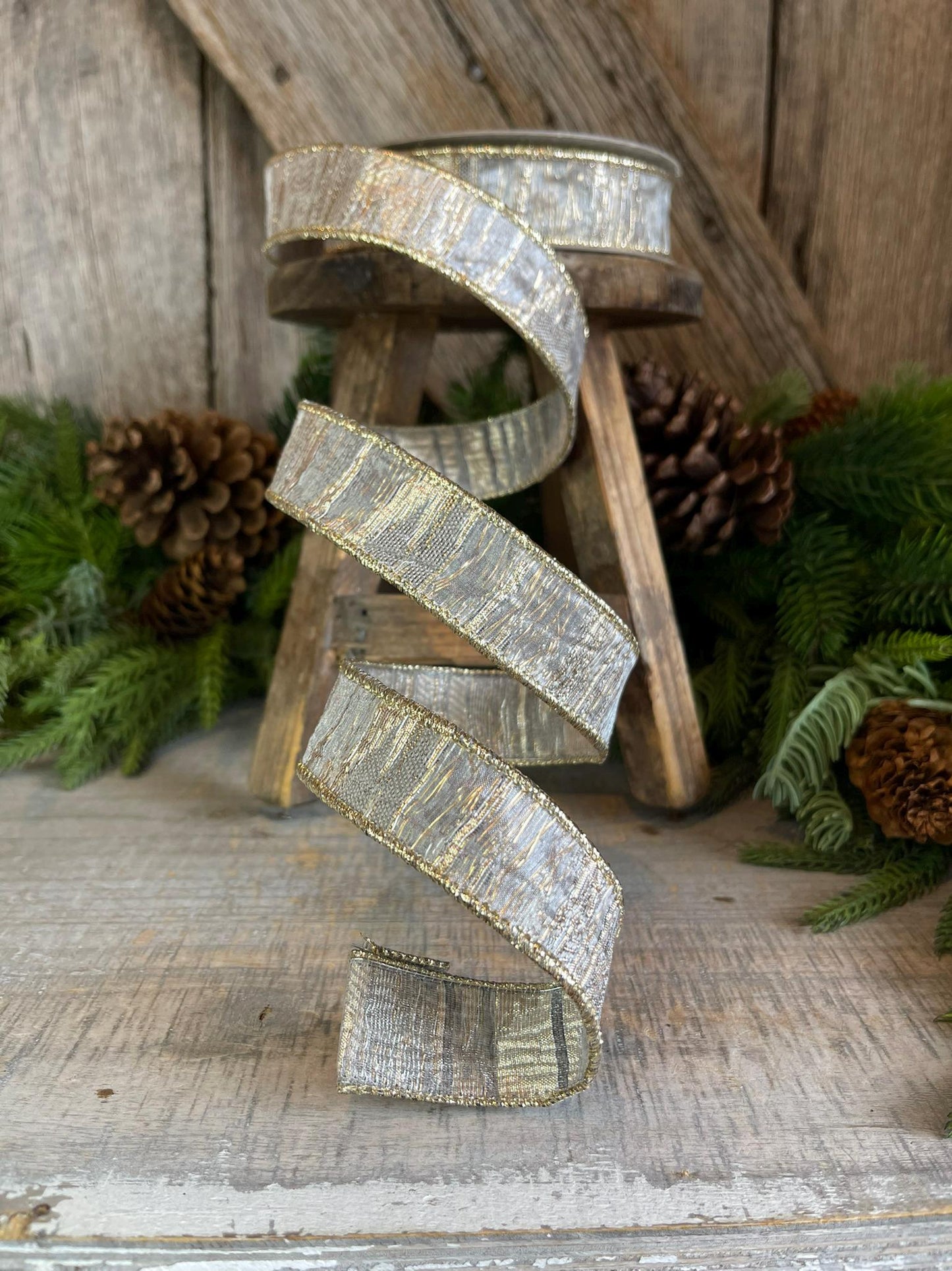 1" Pewter RIbbon, Farrisilk Ribbon
