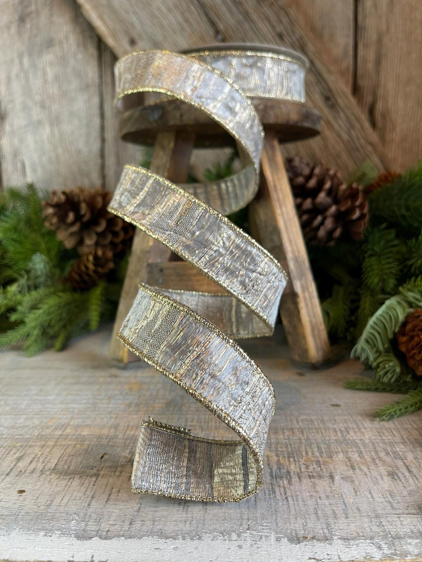 1" Pewter RIbbon, Farrisilk Ribbon