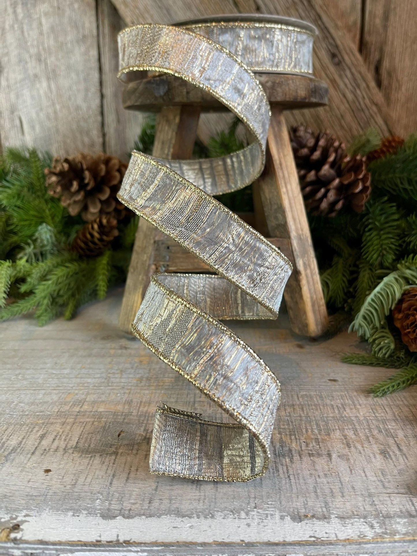 1" Pewter RIbbon, Farrisilk Ribbon