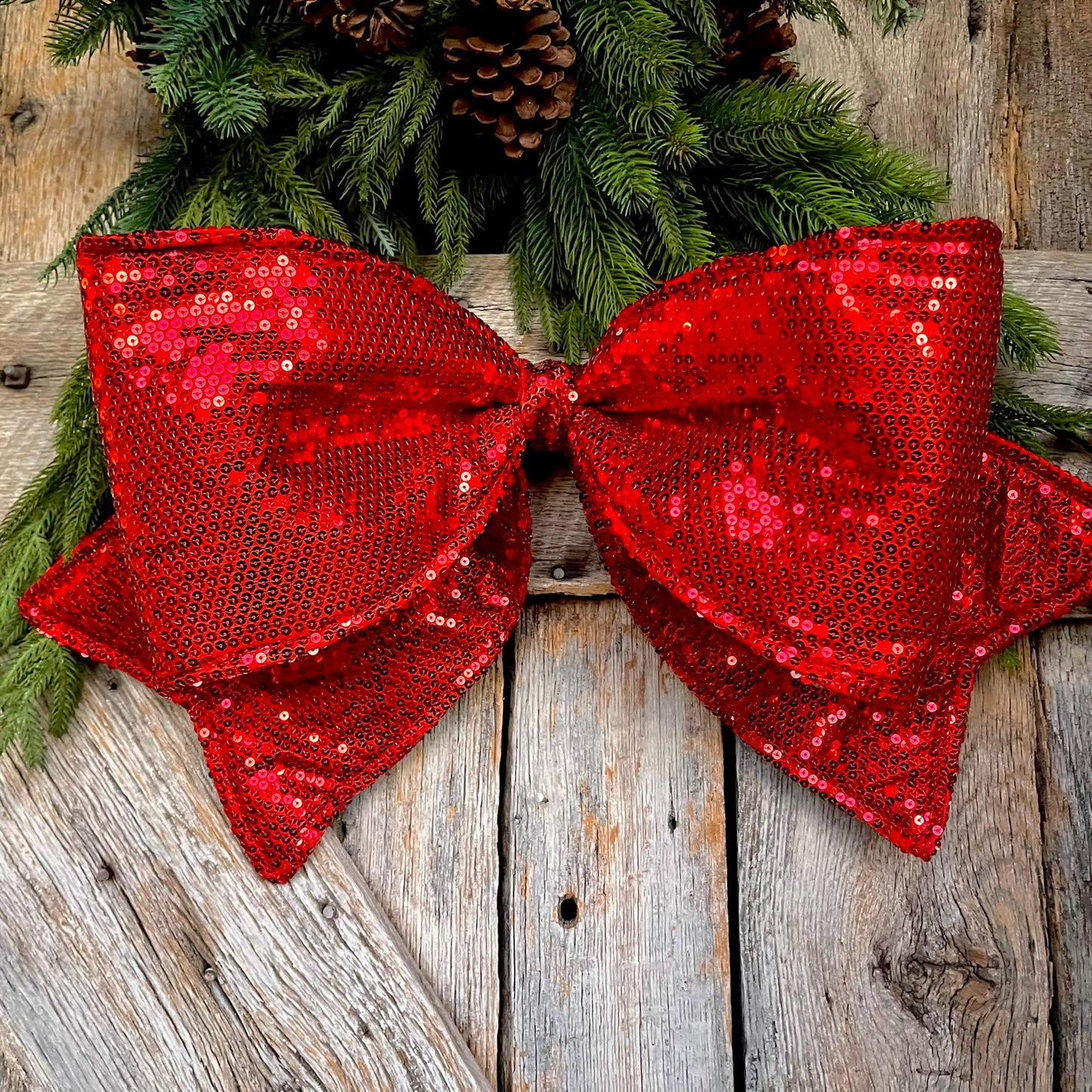 24" Red Sequin Bow, Farrisilk Bow