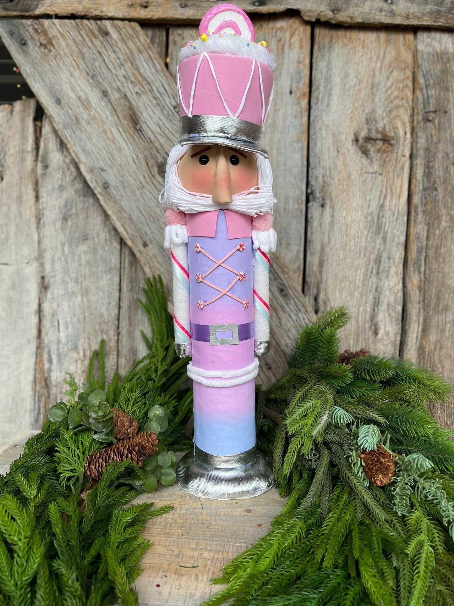 22" Pink Lavender Nutcracker, Sweet Shop Nutcracker, Nutcracker Decor