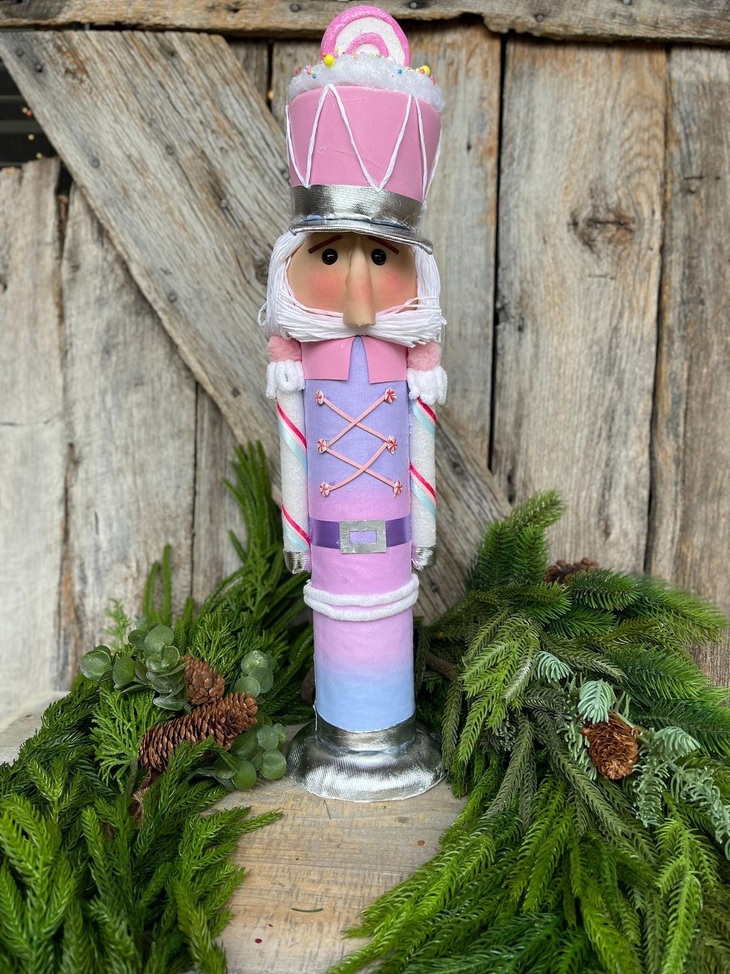 22" Pink Lavender Nutcracker, Sweet Shop Nutcracker, Nutcracker Decor