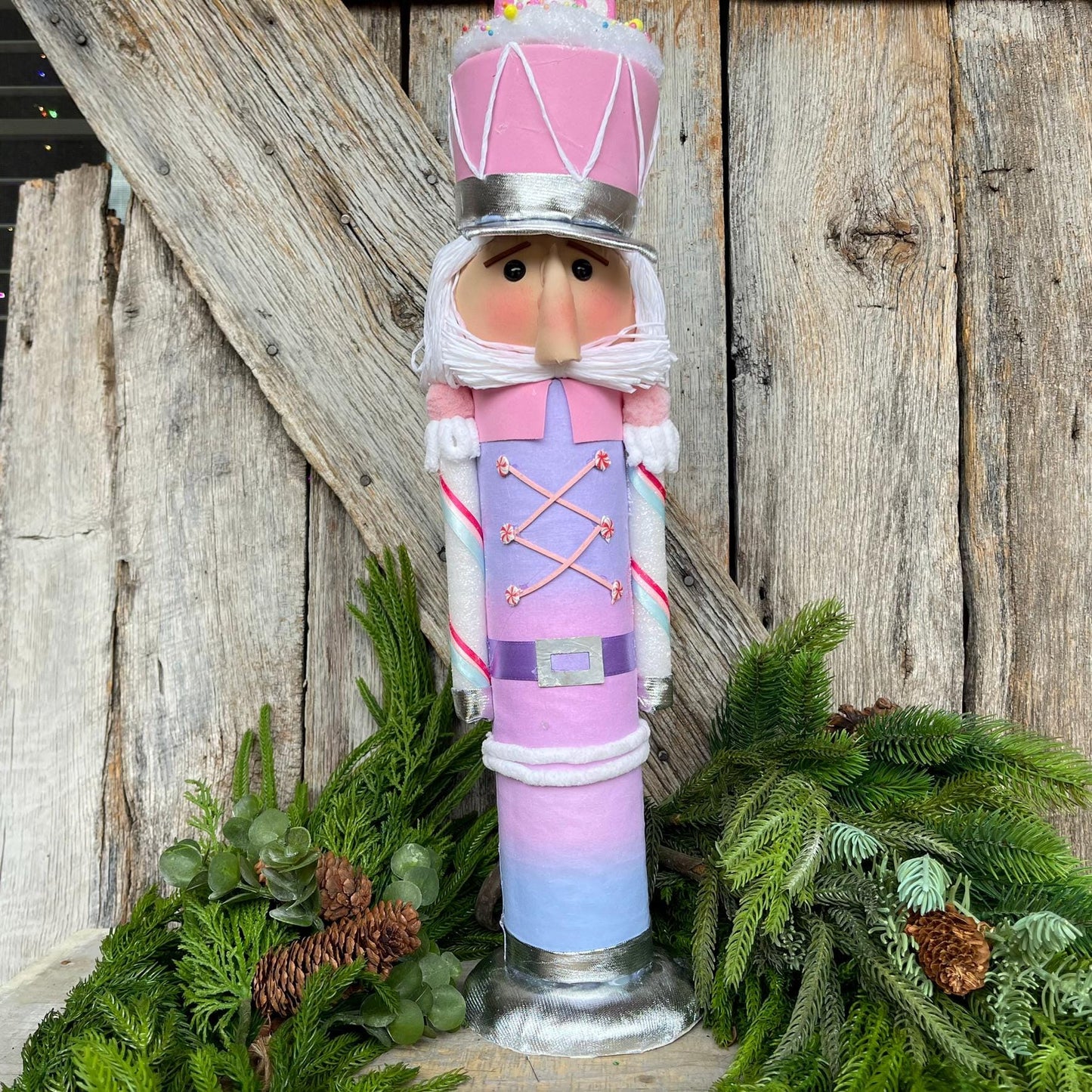 22" Pink Lavender Nutcracker, Sweet Shop Nutcracker, Nutcracker Decor
