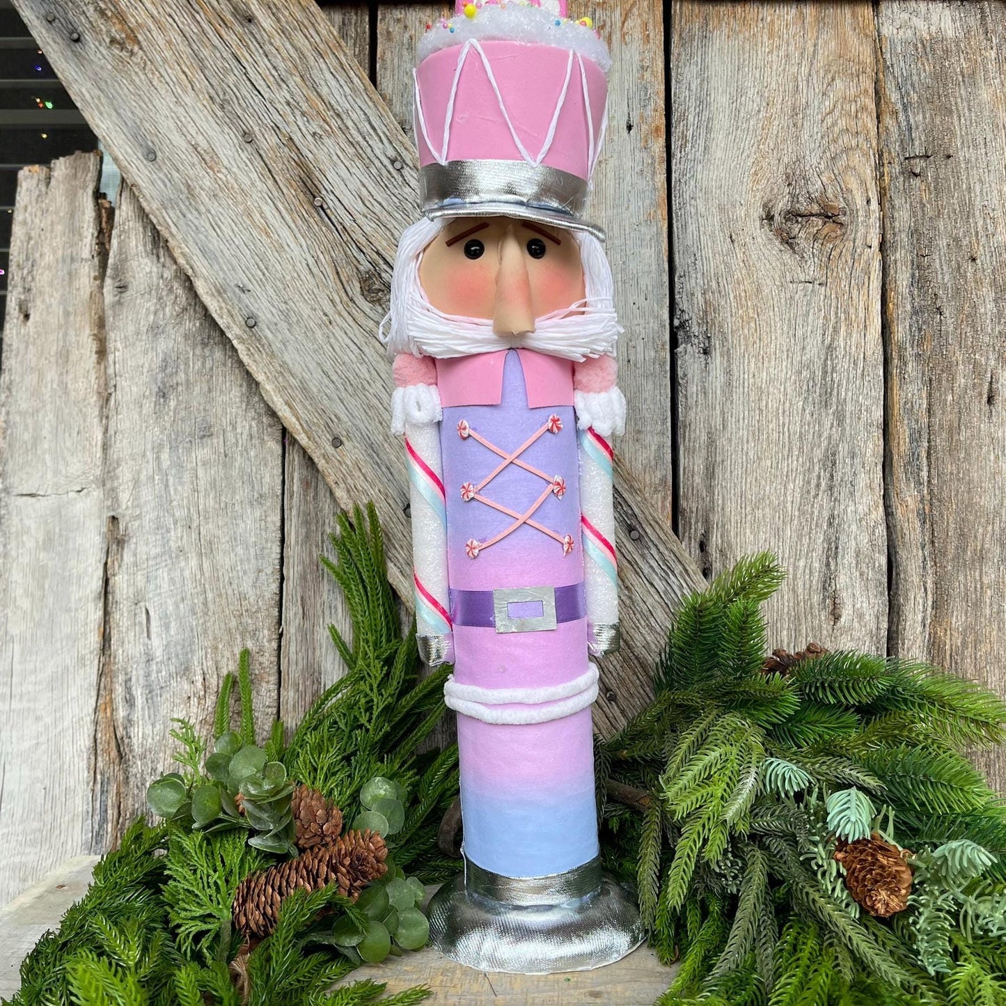 22" Pink Lavender Nutcracker, Sweet Shop Nutcracker, Nutcracker Decor