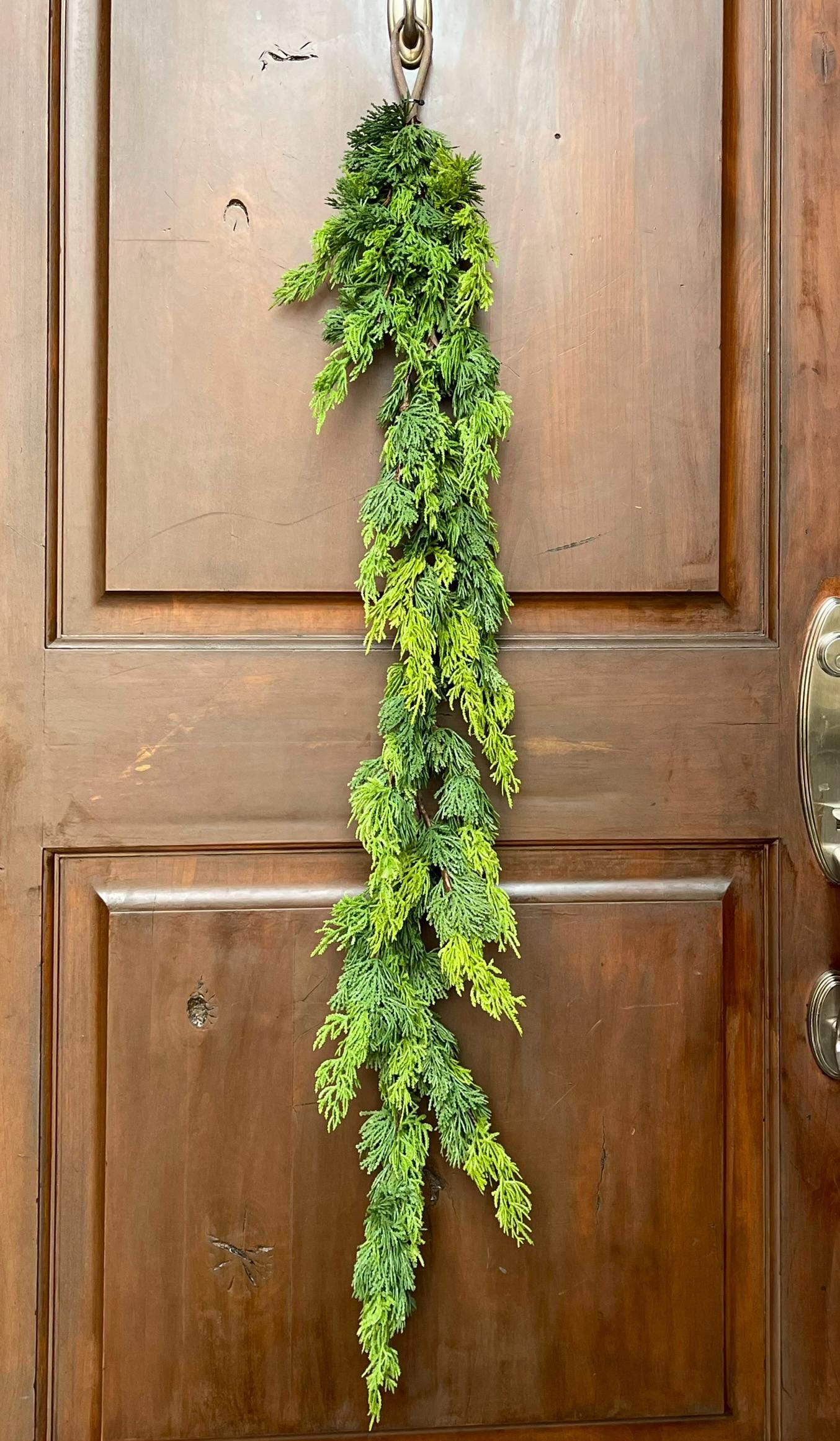 48" Real Touch Cedar Garland, Artificial Cedar Pine Garland, Christmas Greenery Garland