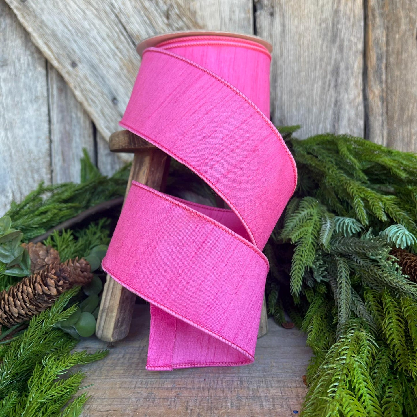 2.5” Pink Ribbon, Farrisilk ribbon, Dupion