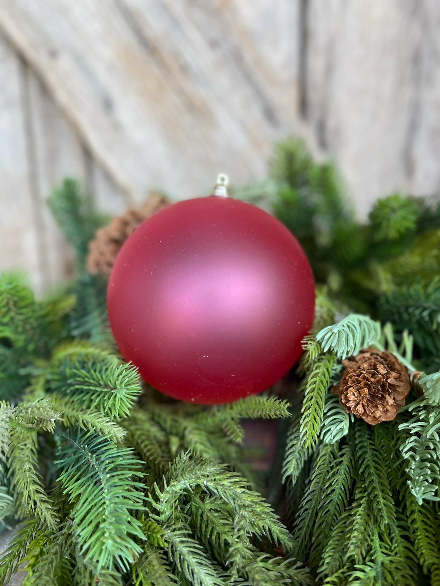 5" Hot Pink Matte Ornament, Pink Ball Ornament, Hot Pink Christmas Ball Ornament