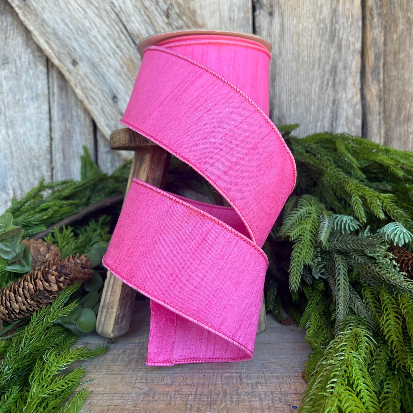 2.5” Pink Ribbon, Farrisilk ribbon, Dupion