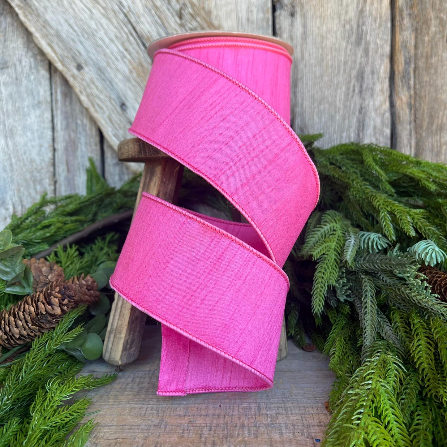 2.5” Pink Ribbon, Farrisilk ribbon, Dupion