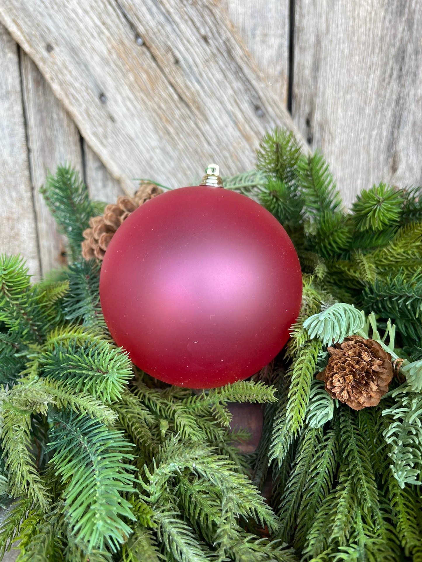 5" Hot Pink Matte Ornament, Pink Ball Ornament, Hot Pink Christmas Ball Ornament